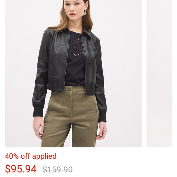 RW&CO. Black Leather Jacket - Picture 2 of 6